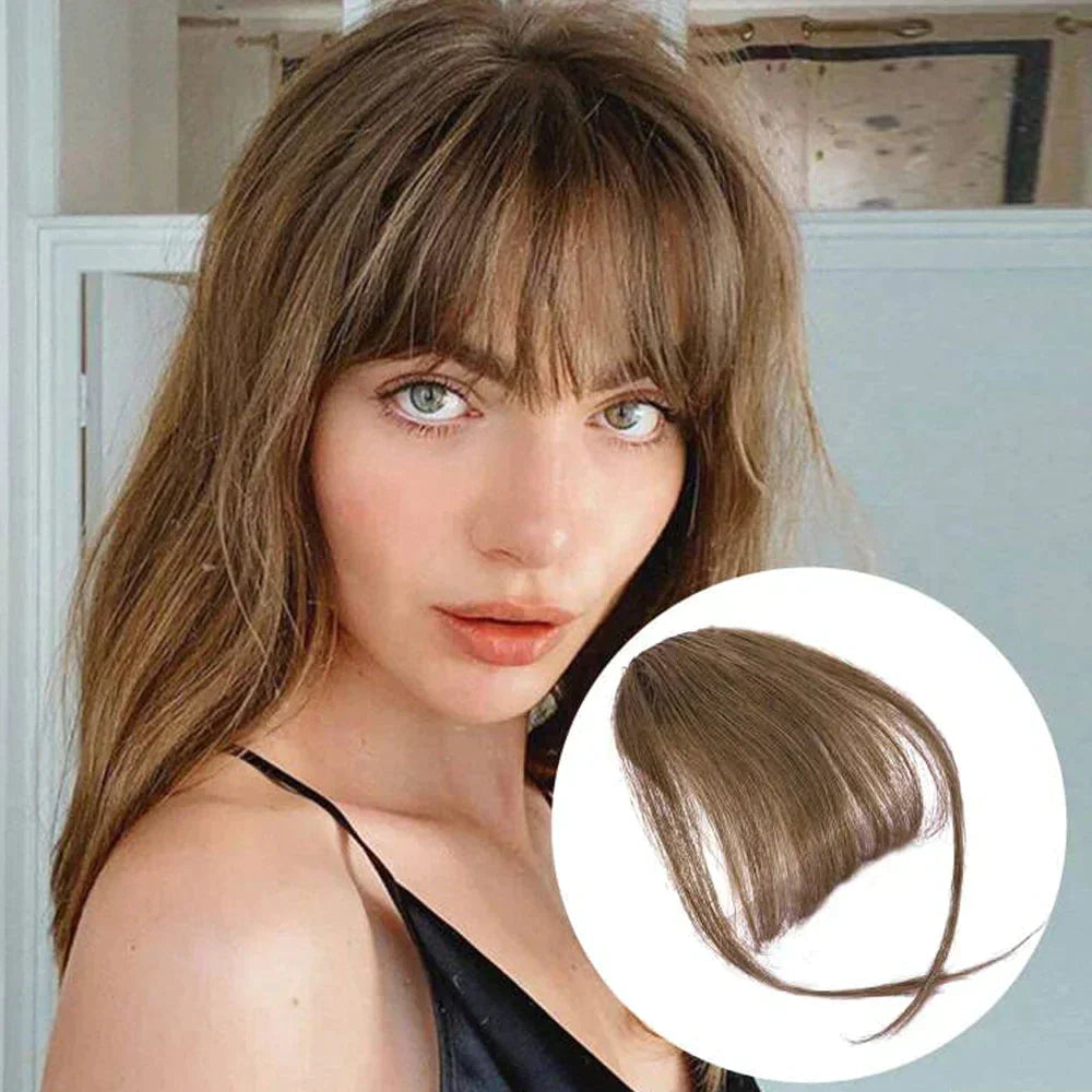 🌿Екстеншъни за коса с бретон от 100% истинска коса