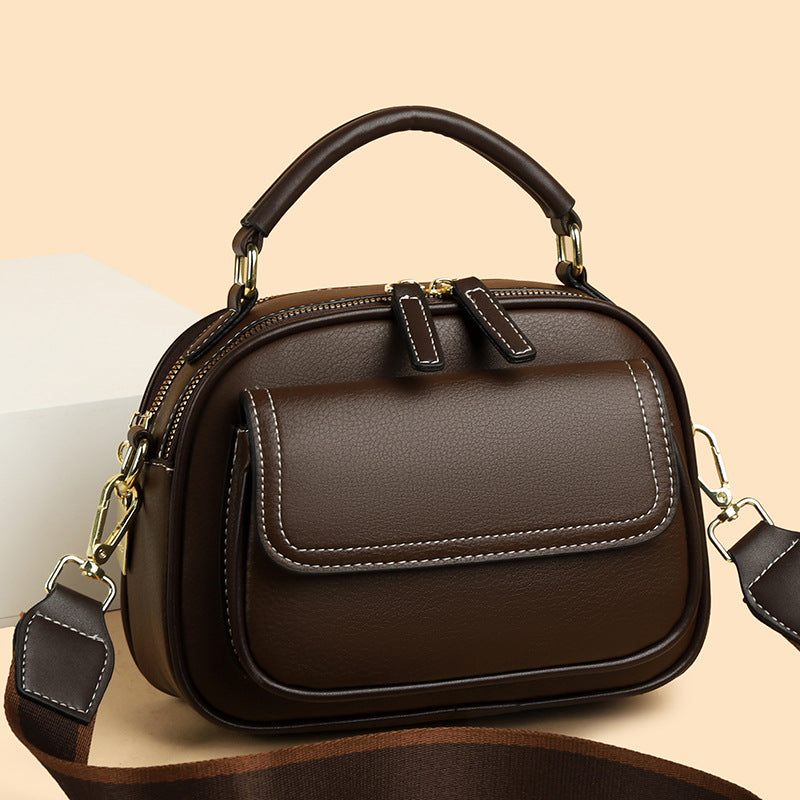 【🎊Нови продукти 30% отстъпка】👜Елегантна двупластова чанта през рамо с широка презрамка