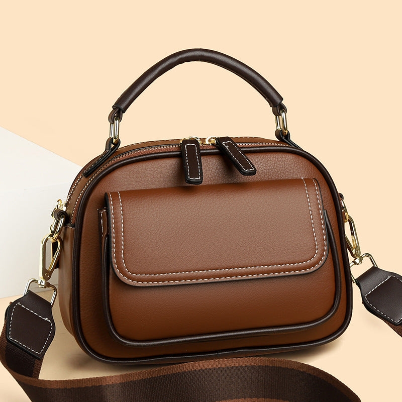 【🎊Нови продукти 30% отстъпка】👜Елегантна двупластова чанта през рамо с широка презрамка
