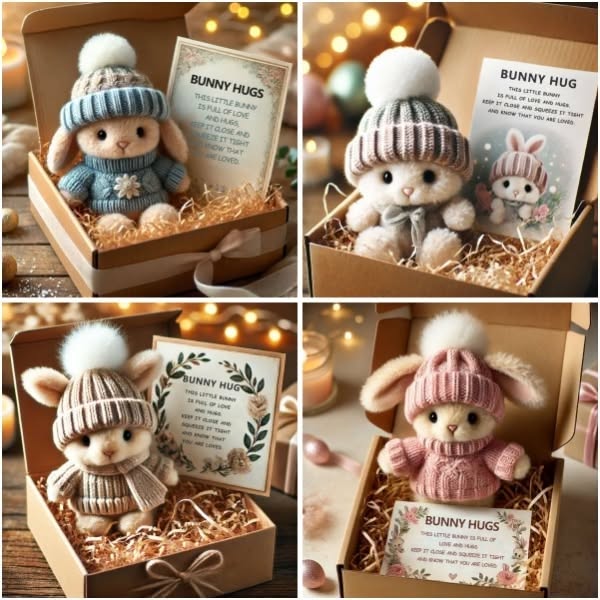 🐇Мини зайче прегръща сладък великденски подарък🎁
