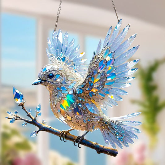 🎁🐦Кристални бижута с цвят на птица в небесносиньо