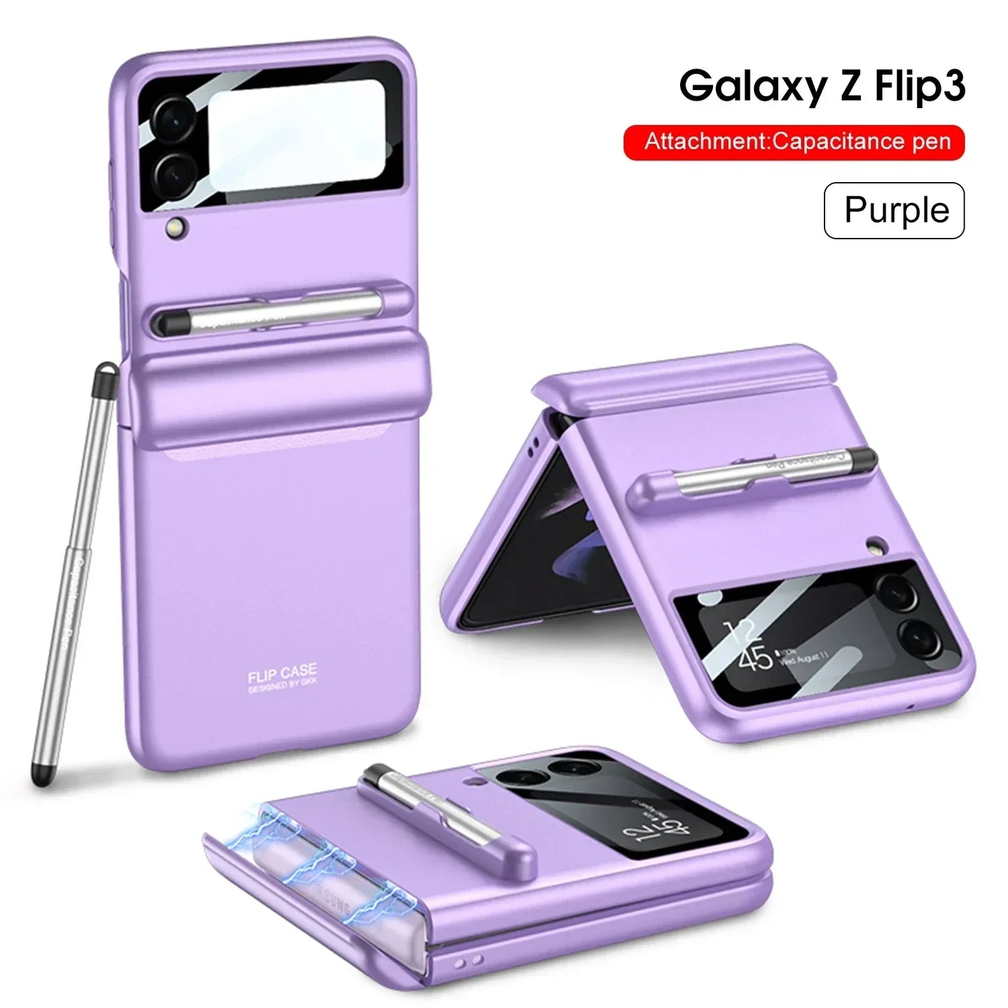 W pełni owinięta, odporna na wstrząsy plastikowa osłona do Samsung Galaxy Z flip cover 3 5G