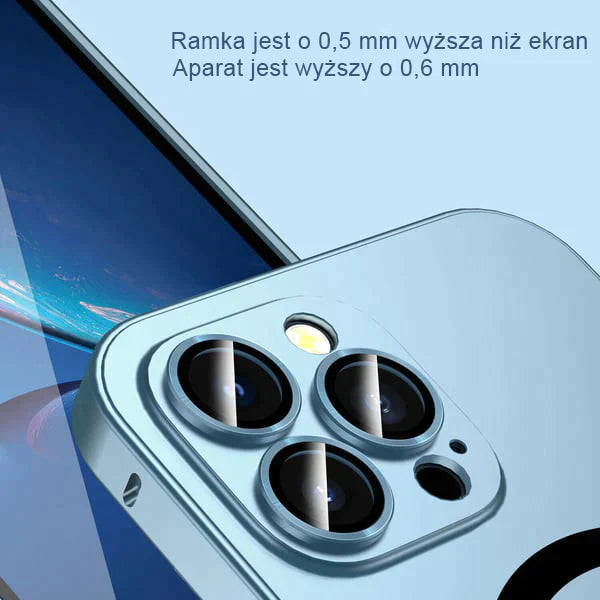 2 Ładowanie magnetyczne aluminiowe matowe etui do iPhone.